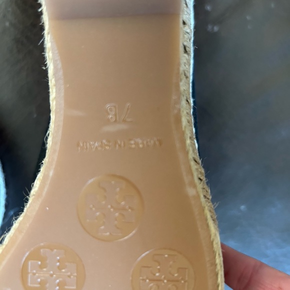 - Tory Burch Filipa Espadrilles Canvas Peep Toe Sandals MINT CONDITION - Picture 7 of 8